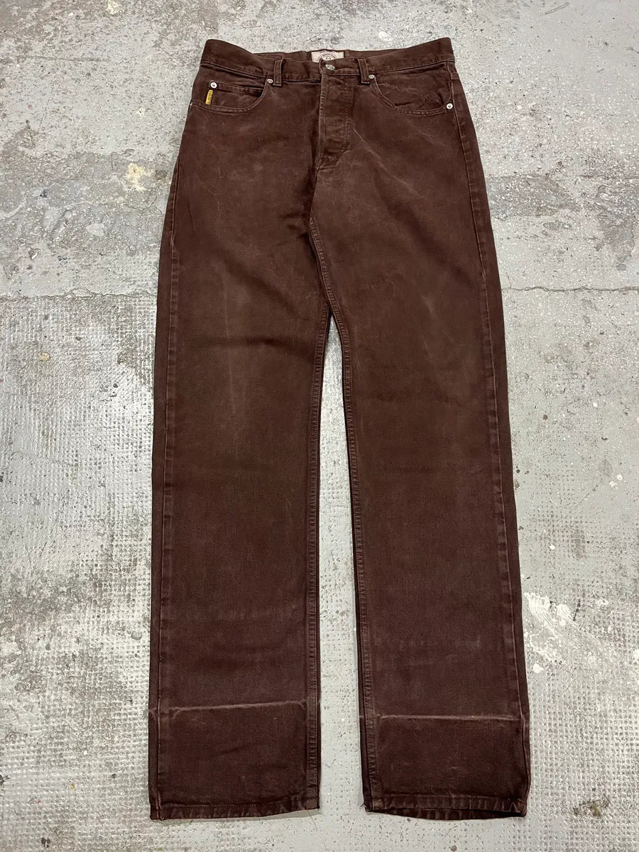 1990s Giorgio Armani Brown Archive Pants - Image 4