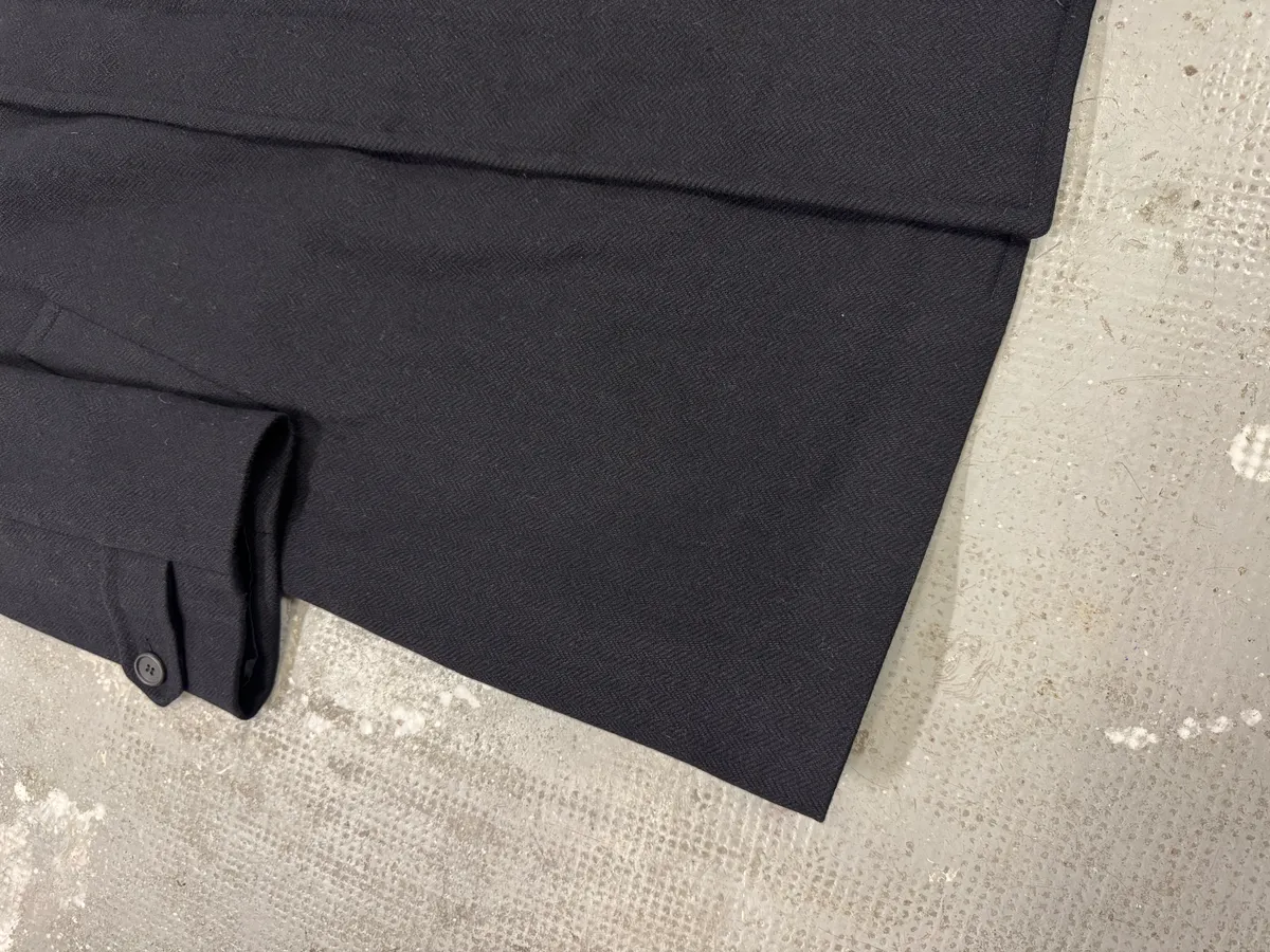 1990s Giorgio Armani Dark Navy Wool Trench Coat - Image 6