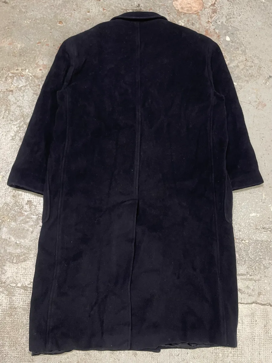 1990s Giorgio Armani Navy Wool Trench Coat - Image 7