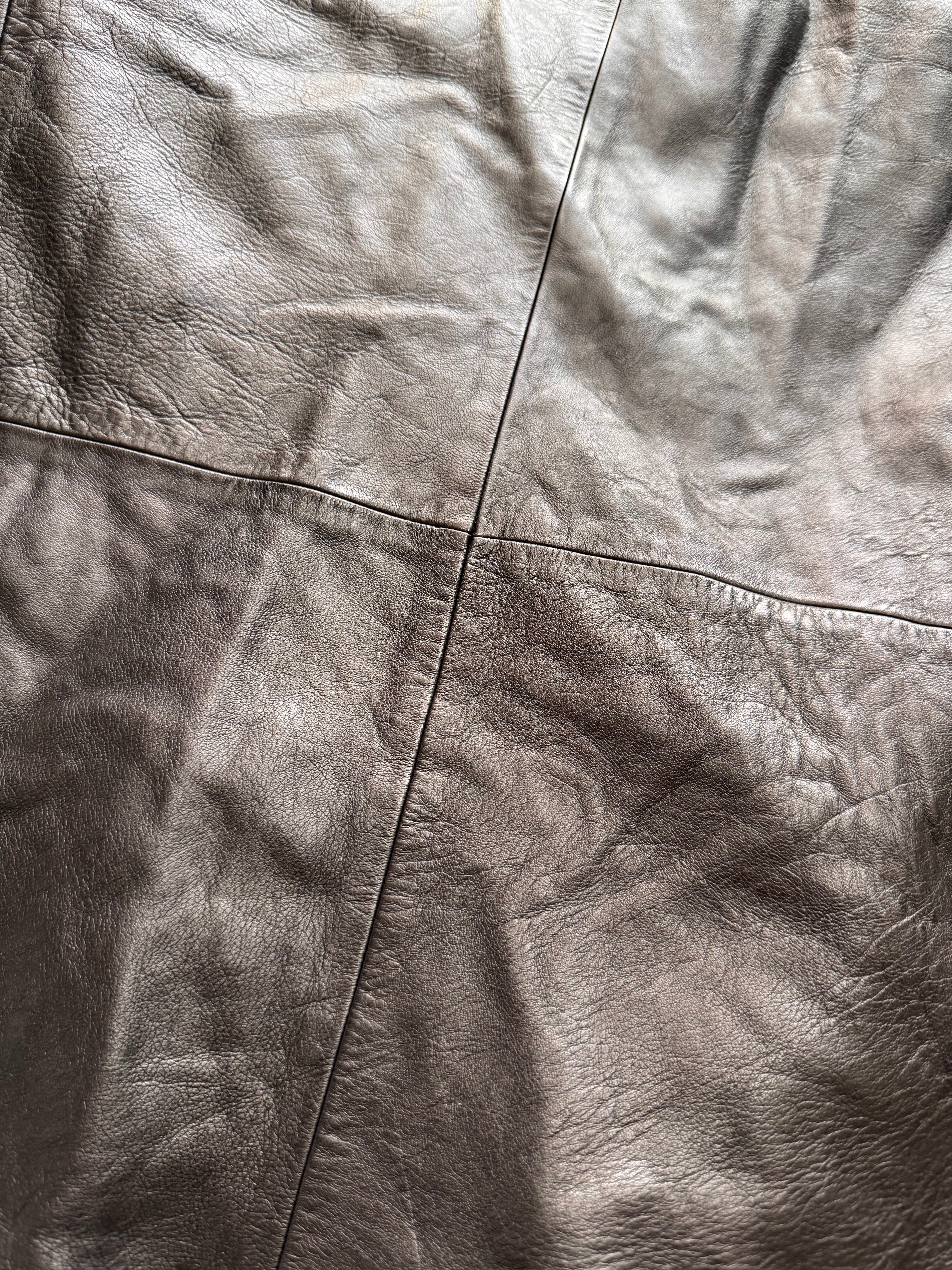 1990s Giorgio Armani Pure Black Leather Jacket - Image 5
