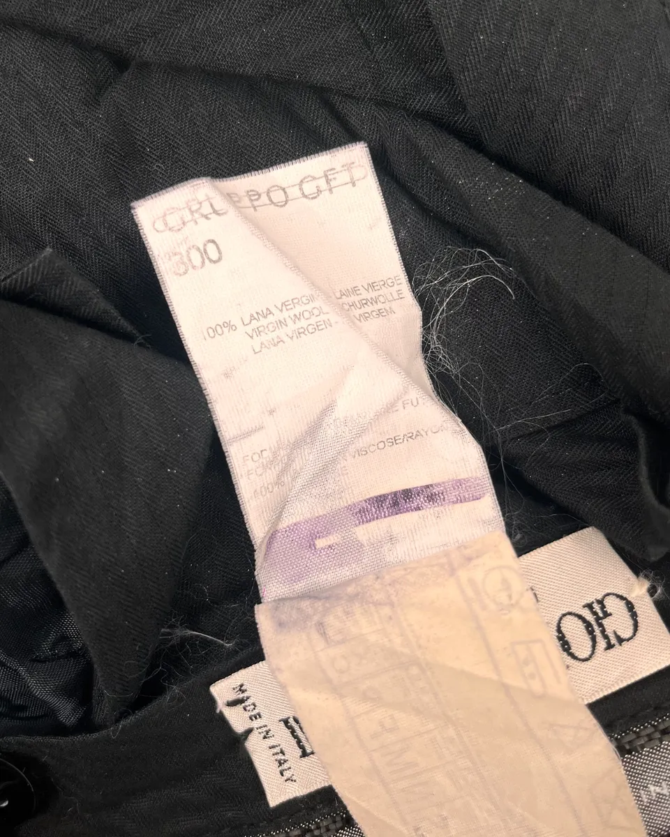 1990s Giorgio Armani Relaxed Navy Pants - Image 12