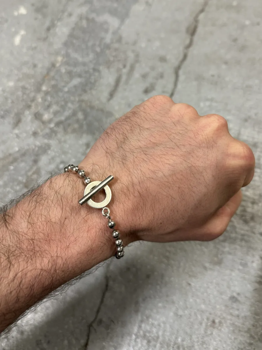 1990s Gucci Ball 925 Sterling Silver Bracelet