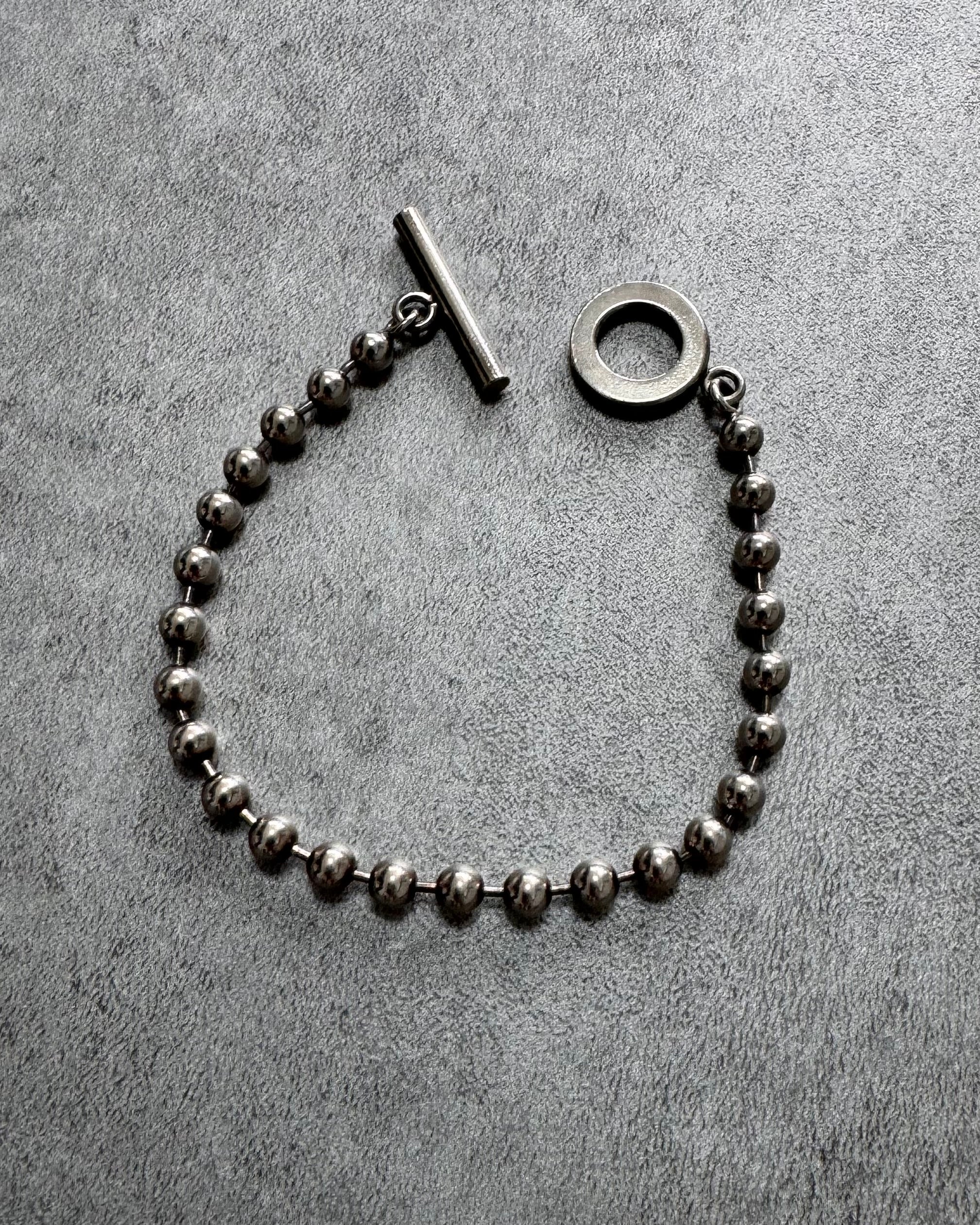 1990s Gucci Ball 925 Sterling Silver Bracelet - Image 2
