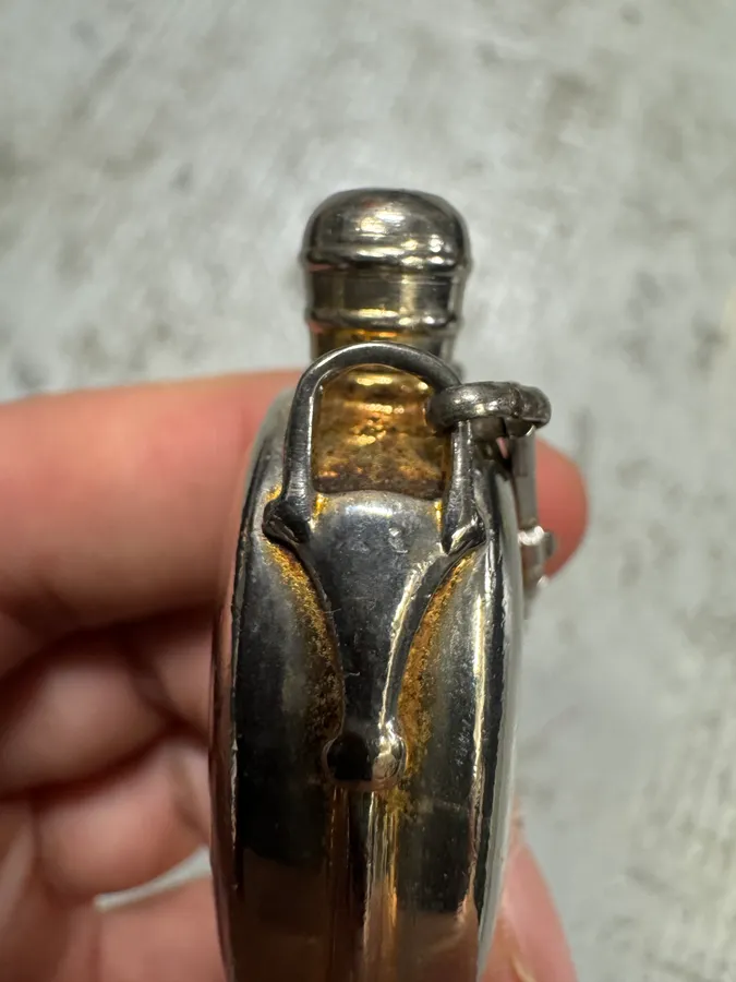 1990s Gucci Perfume Bottle Silver Necklace - Image 8