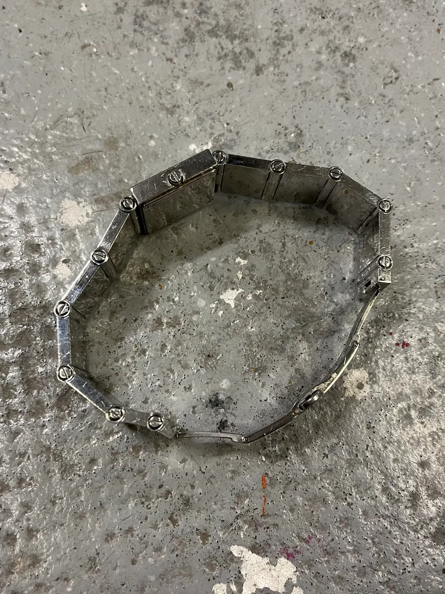 1990s Gucci Tom Ford Squared Silver Watch - Image 6