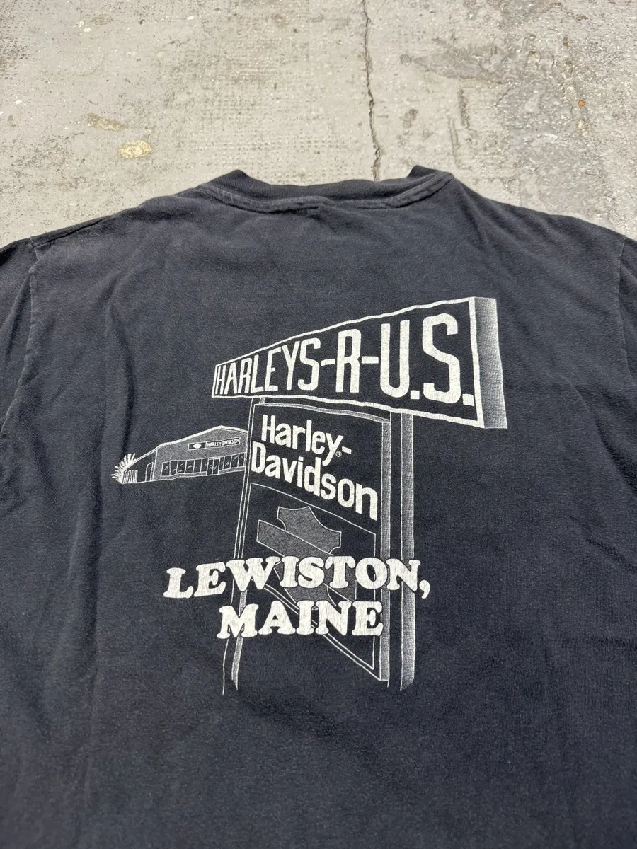 1990s Harley Davidson Motor Cycles Grey Graphic T-Shirt - Image 6