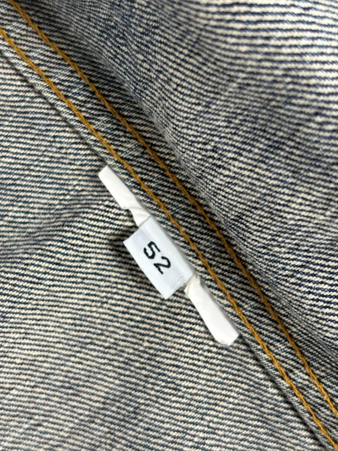 1990s Helmut Lang Navy Contrast Stitch Denim Jacket - Image 11