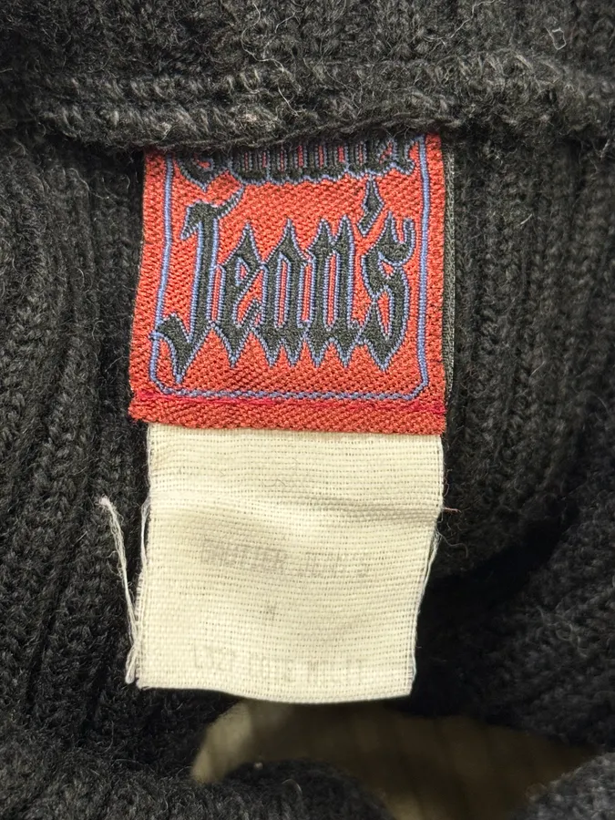1990s Jean Paul Gaultier Black & White Knit Hoodie - Image 8