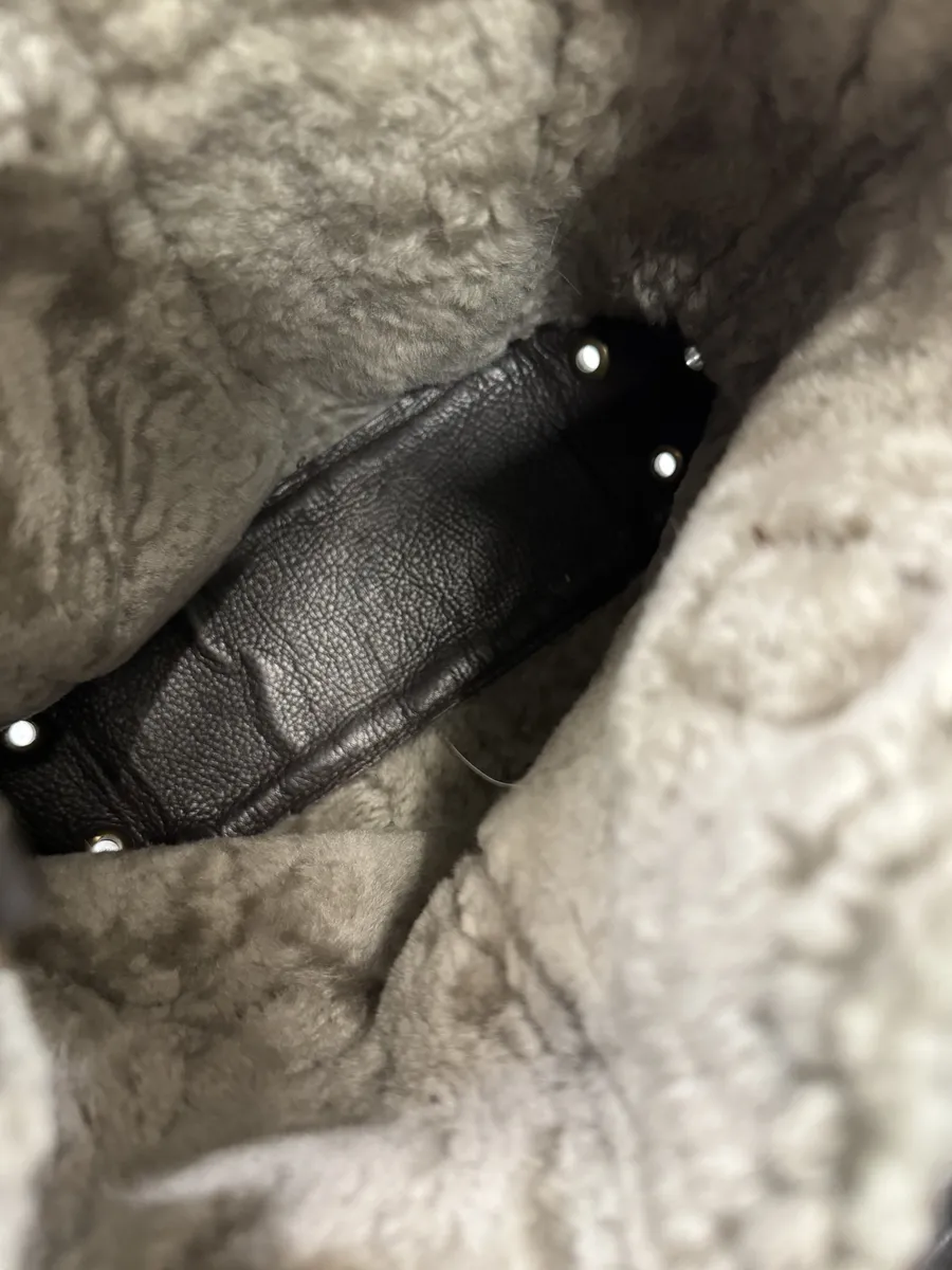 1990s Jean Paul Gaultier Brown Leather Shearling Bag - Image 8