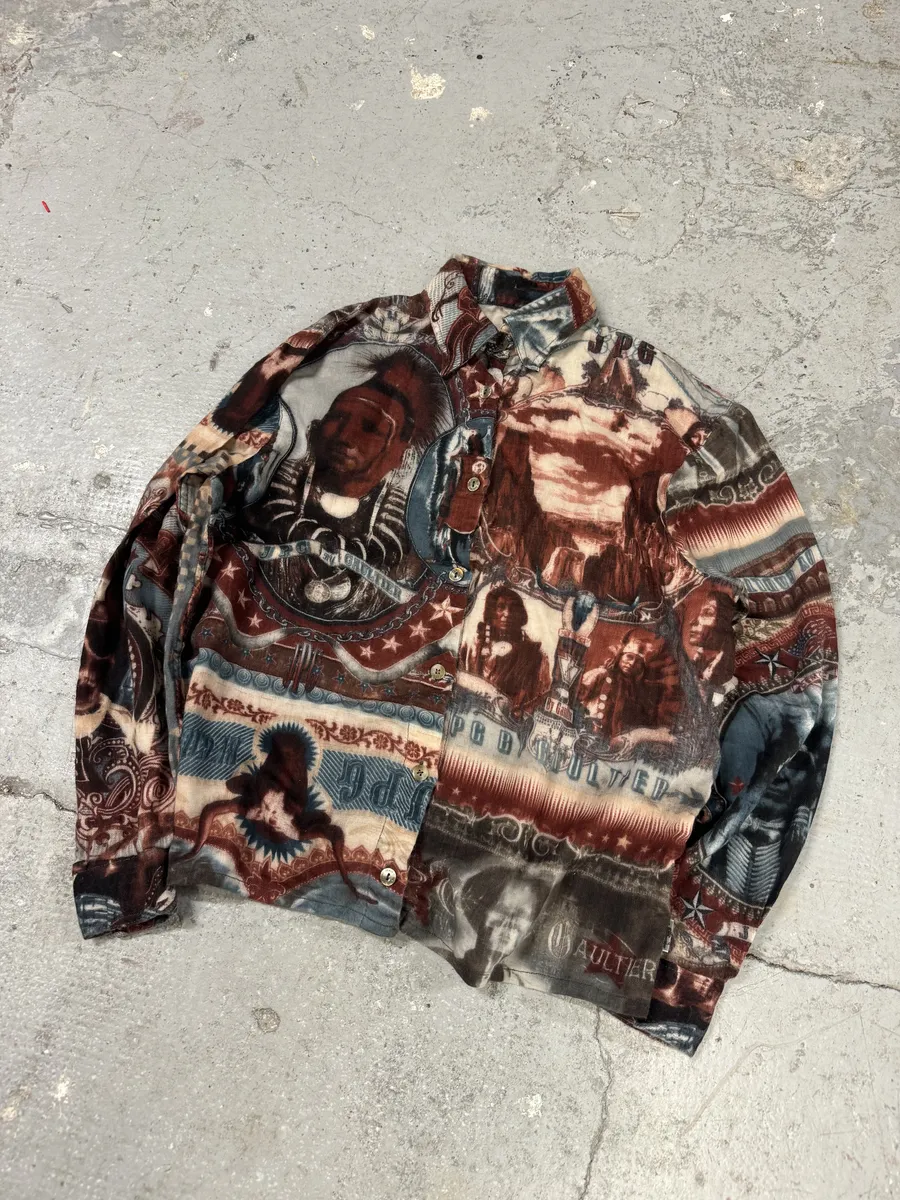 1990s Jean Paul Gaultier Native American Indian Contemporary Shirt - Image 5