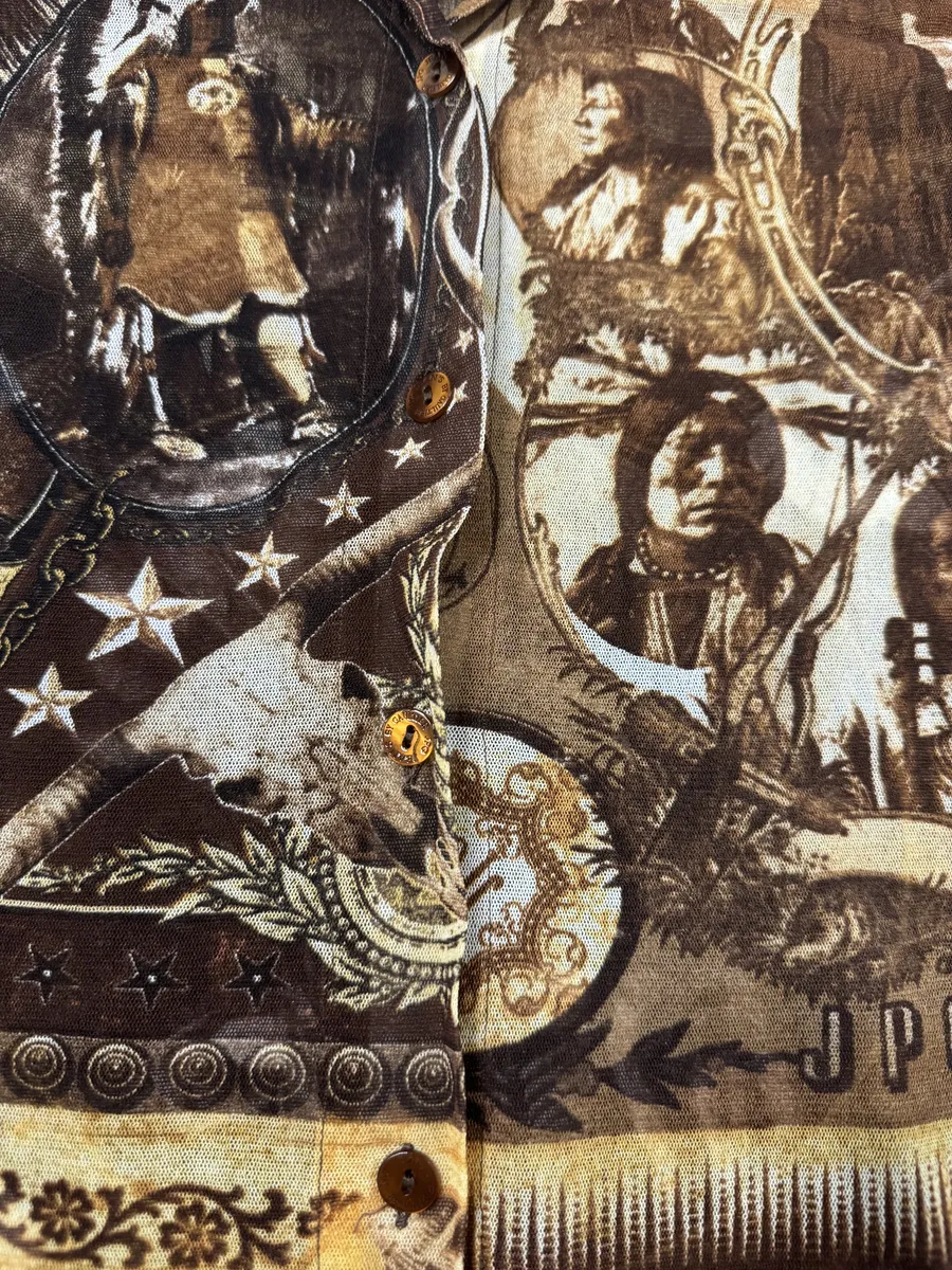 1990s Jean Paul Gaultier Native American Indian Shirt - Image 8