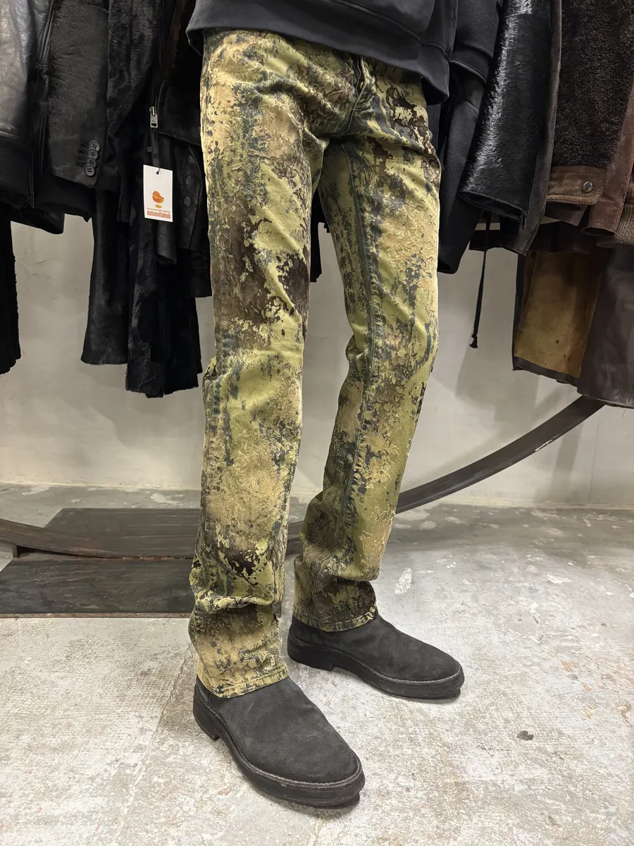 1990s Jean Paul Gaultier World Eroded Velvet Pants - Image 2