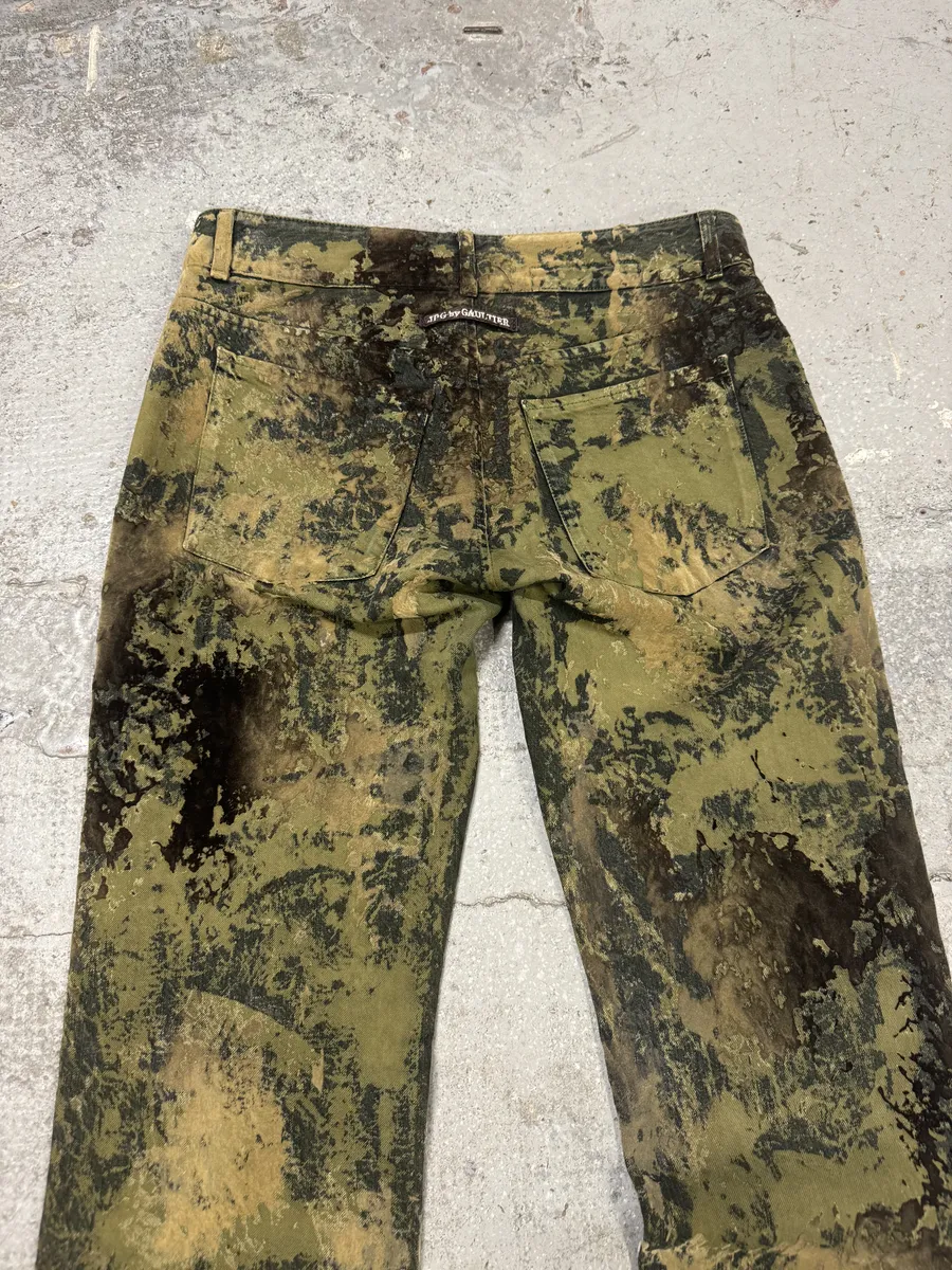 1990s Jean Paul Gaultier World Eroded Velvet Pants - Image 7