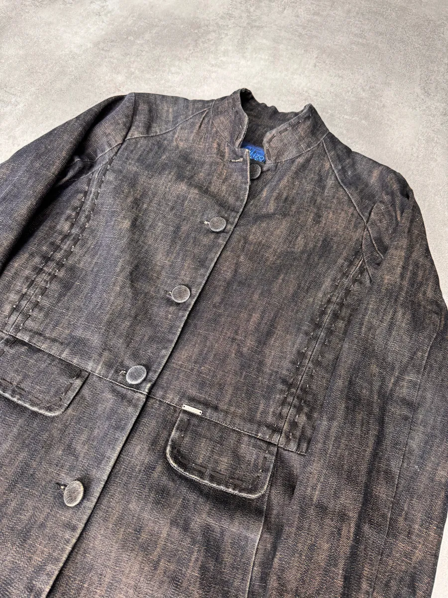 1990s Kenzo Traditional Master Denim Trench Coat - Image 4