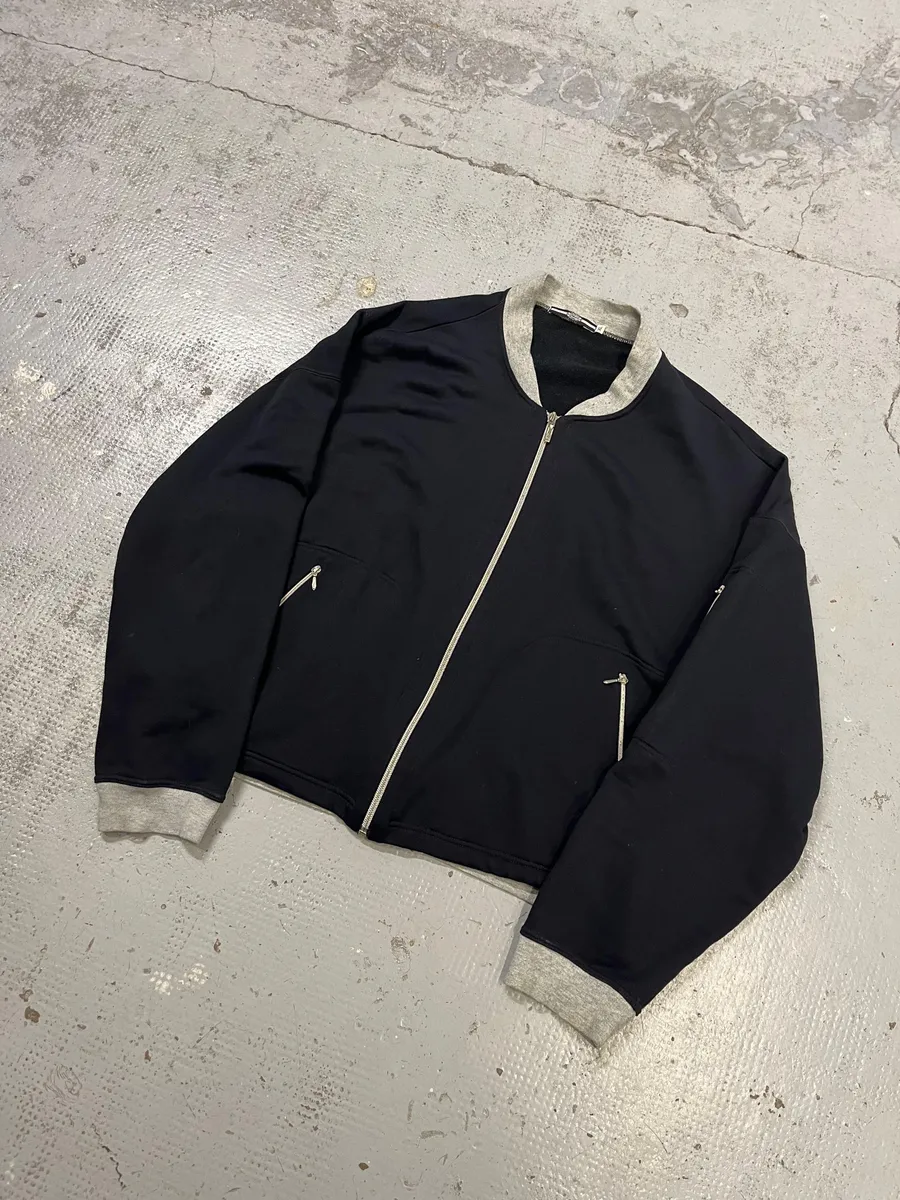 1990s Marithé et François Girbaud Navy & Grey Track Jacket - Image 4