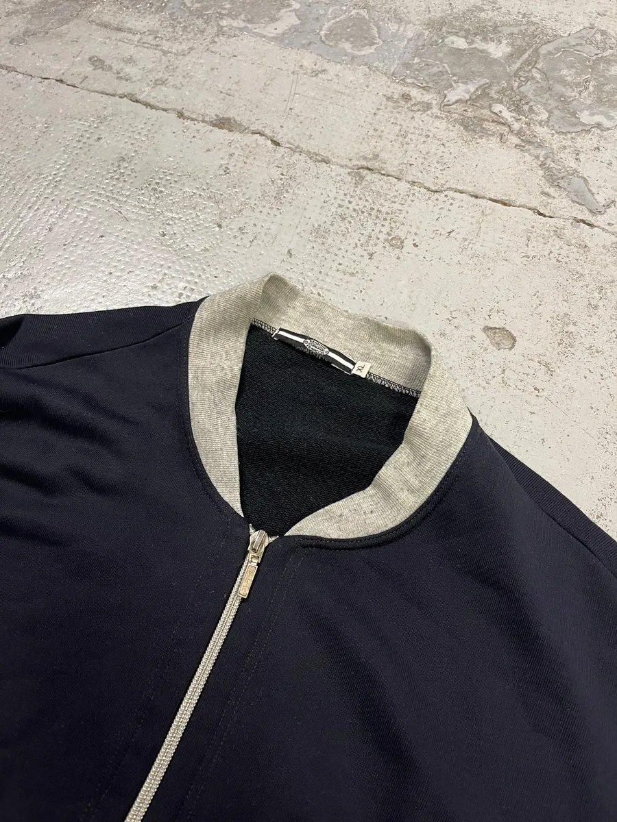 1990s Marithé et François Girbaud Navy & Grey Track Jacket - Image 5