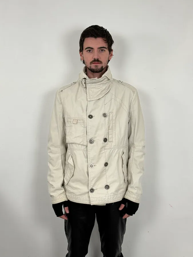 1990s Marithé + François Girbaud Beige Saharienne Jacket - Image 2