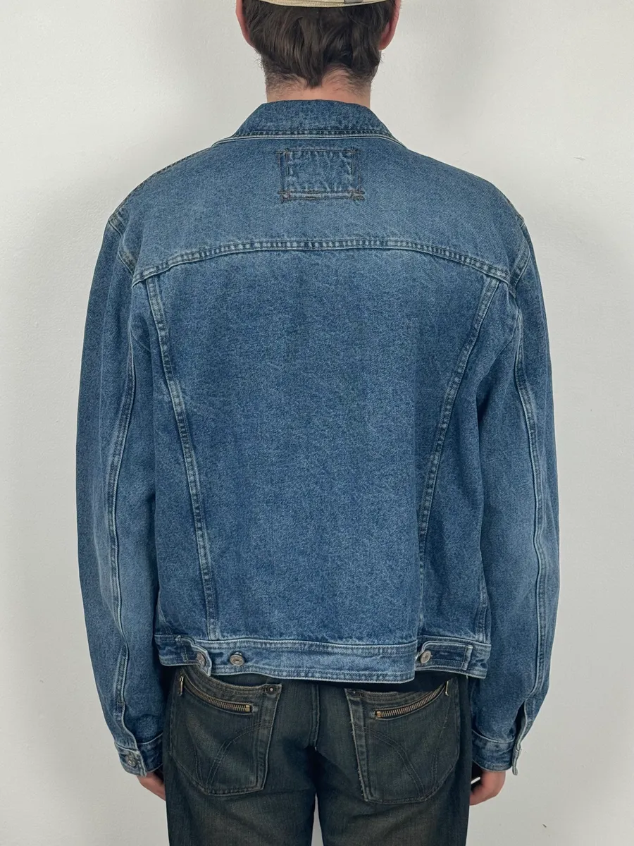 1990s Marithé + François Girbaud Blue Structured Denim Jacket - Image 3