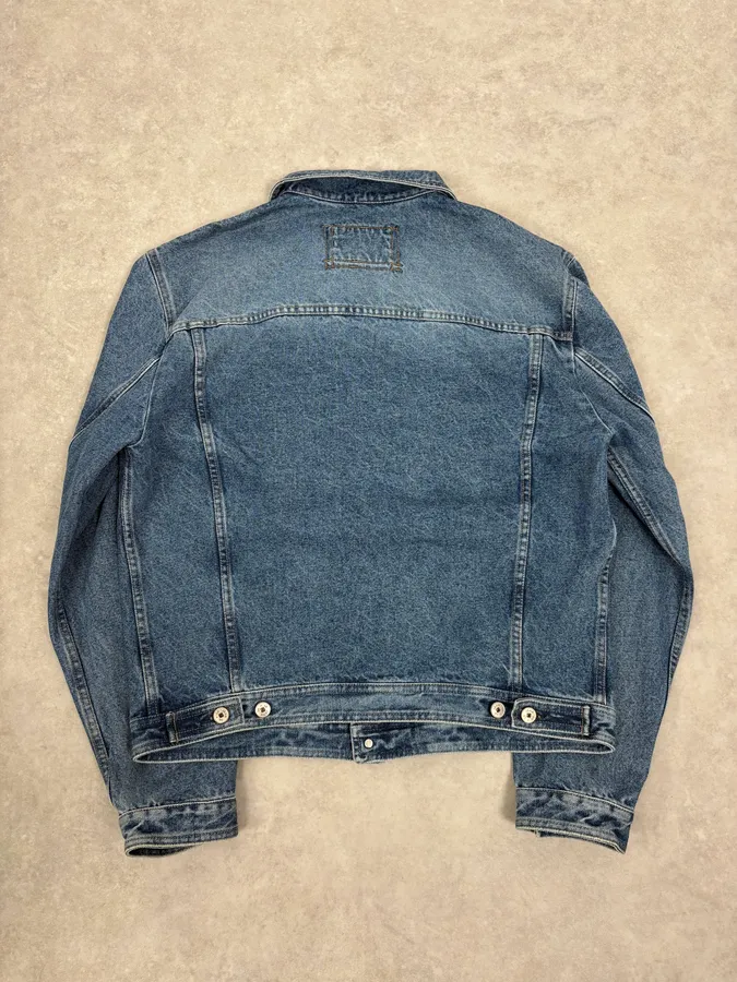 1990s Marithé + François Girbaud Blue Structured Denim Jacket - Image 6