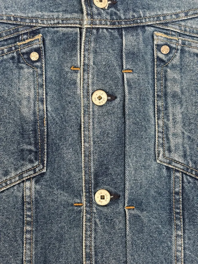 1990s Marithé + François Girbaud Blue Structured Denim Jacket - Image 9