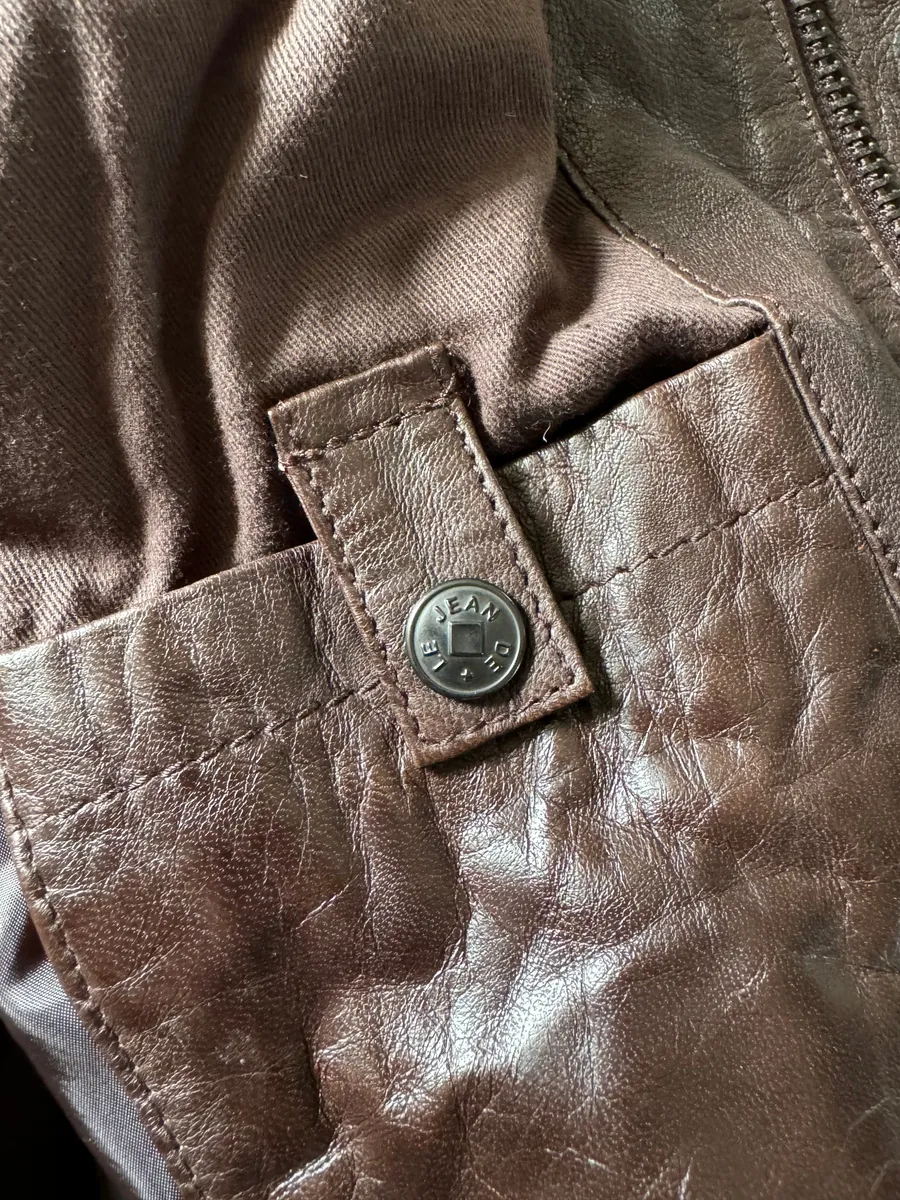 1990s Marithé + François Girbaud Brown Excellence Biker Jacket - Image 6