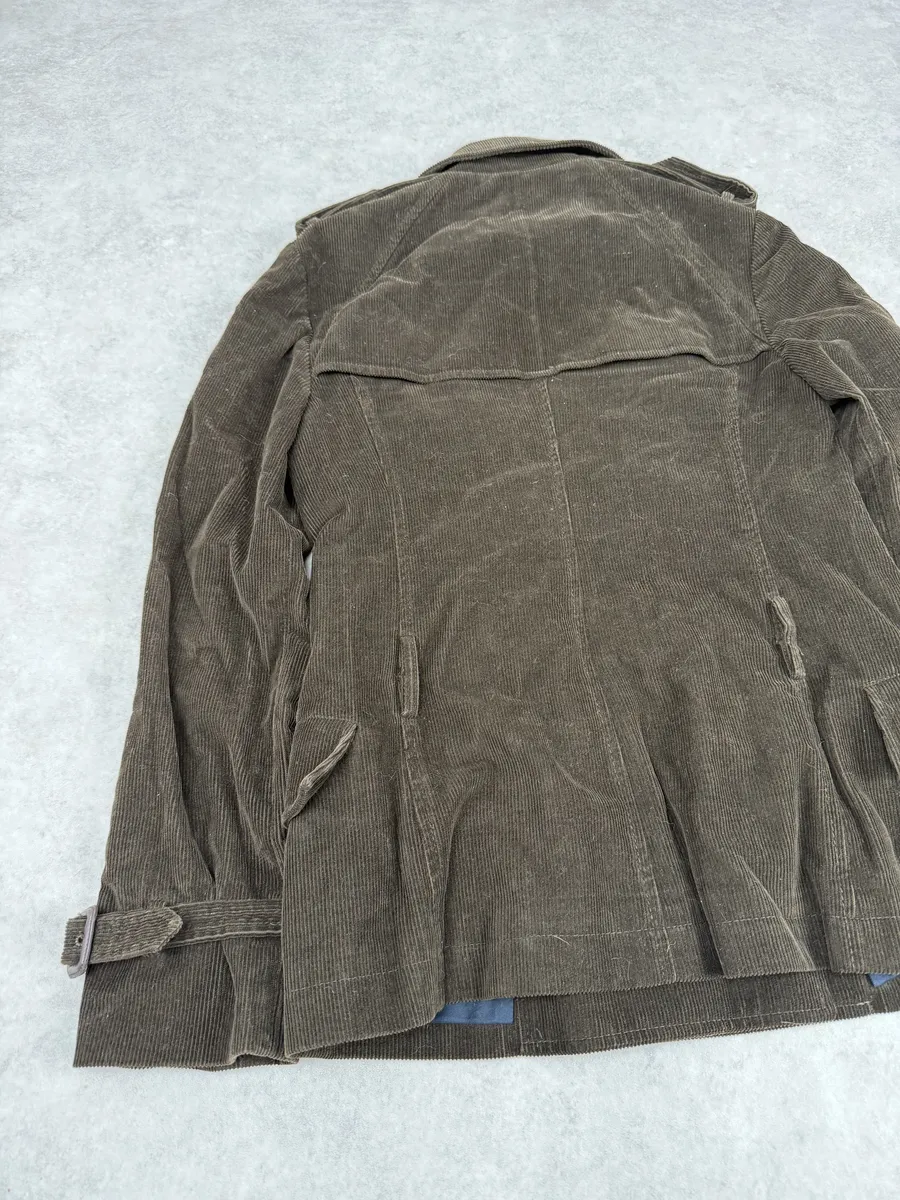 1990s Miu Miu Officer Buttoned Velvet Caban Jacket - Image 9