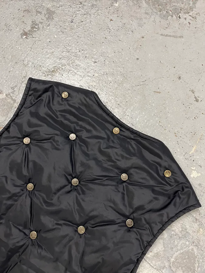 1990s Moschino Black Studded Puffer Vest - Image 7