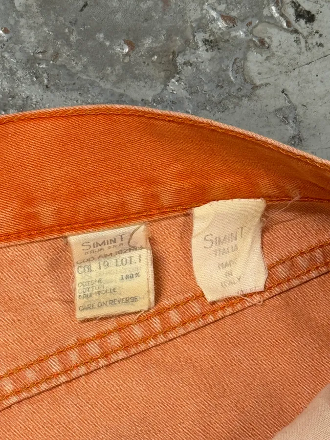 1990s Moschino Cozy Straight Orange Pants - Image 9