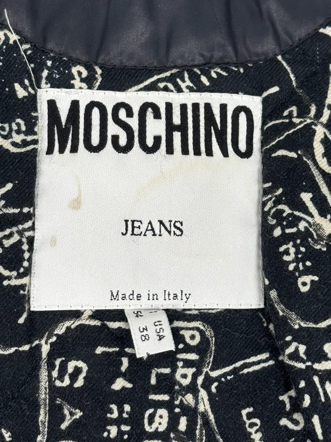 1990s Moschino Grey Wool Bomber Jacket - Image 13