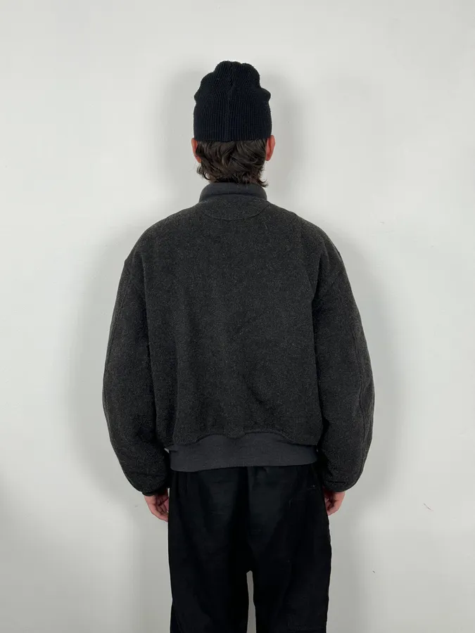 1990s Moschino Grey Wool Bomber Jacket - Image 3