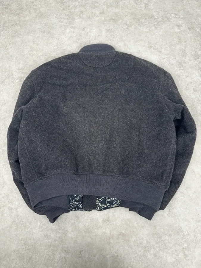 1990s Moschino Grey Wool Bomber Jacket - Image 4