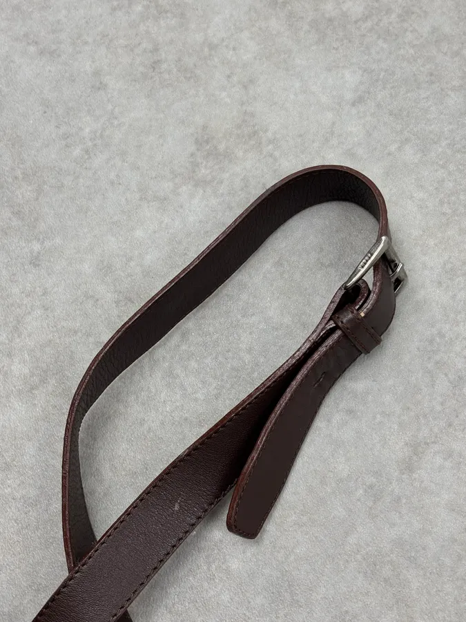 1990s Prada Brown Leather Studded Shoulder Bag - Image 14