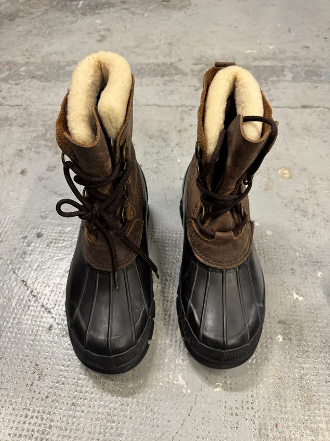 1990s Ralph Lauren Black & Brown Leather Ankle Boots - Image 4
