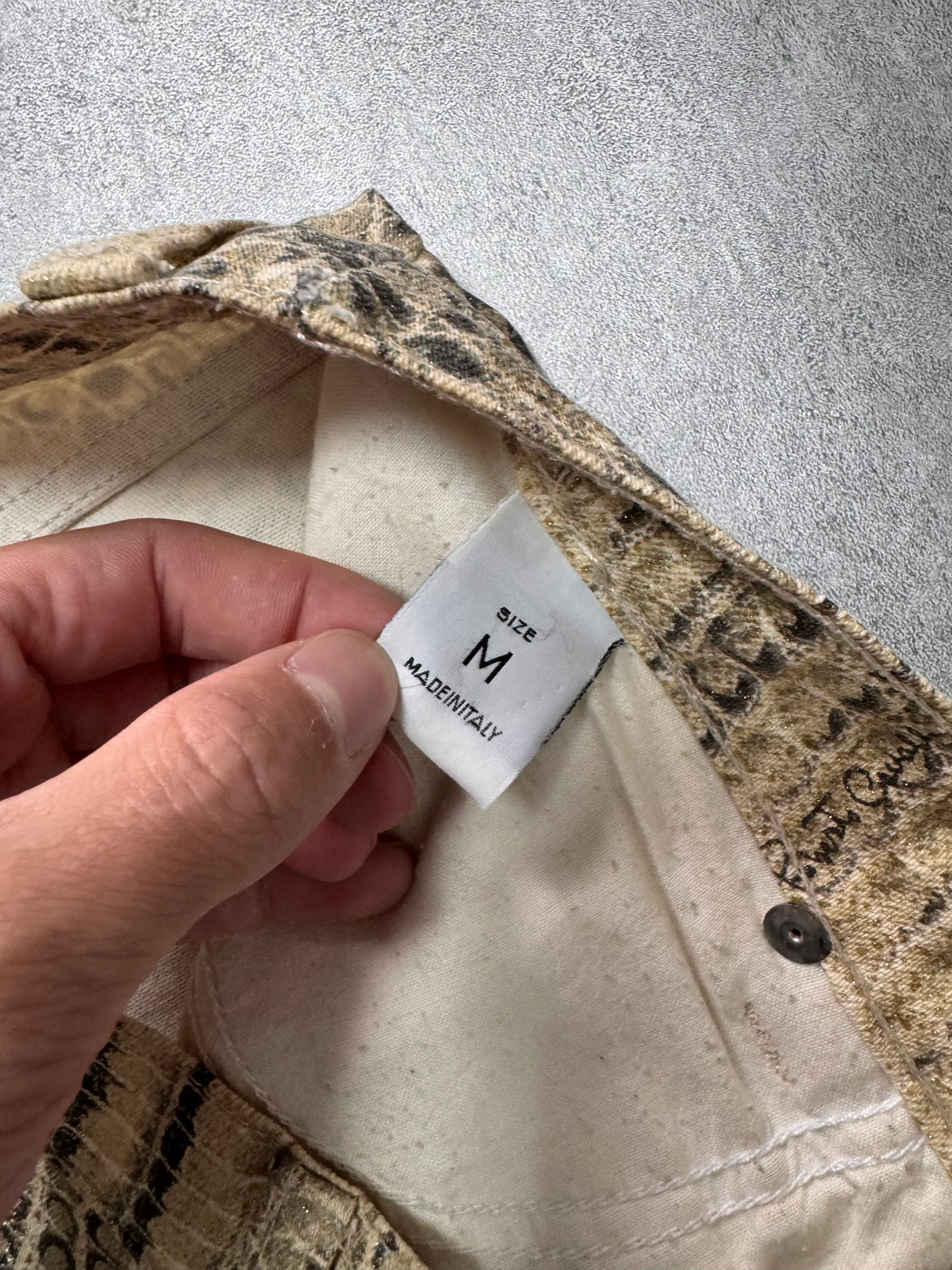 1990s Roberto Cavalli Bees Caramel Scales Pants - Image 6