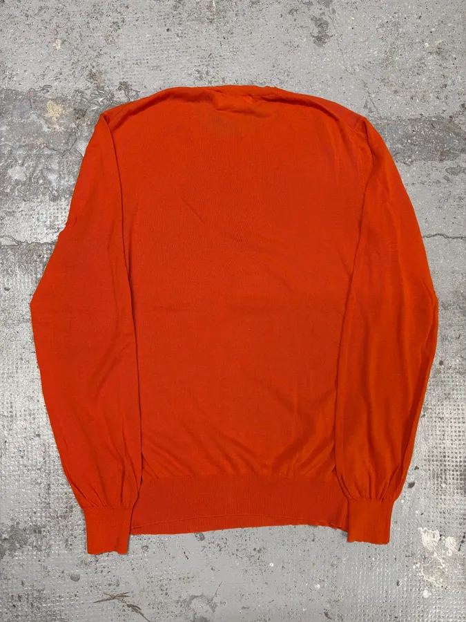 1990s Salvatore Ferragamo Orange Contemporary Sweater - Image 6