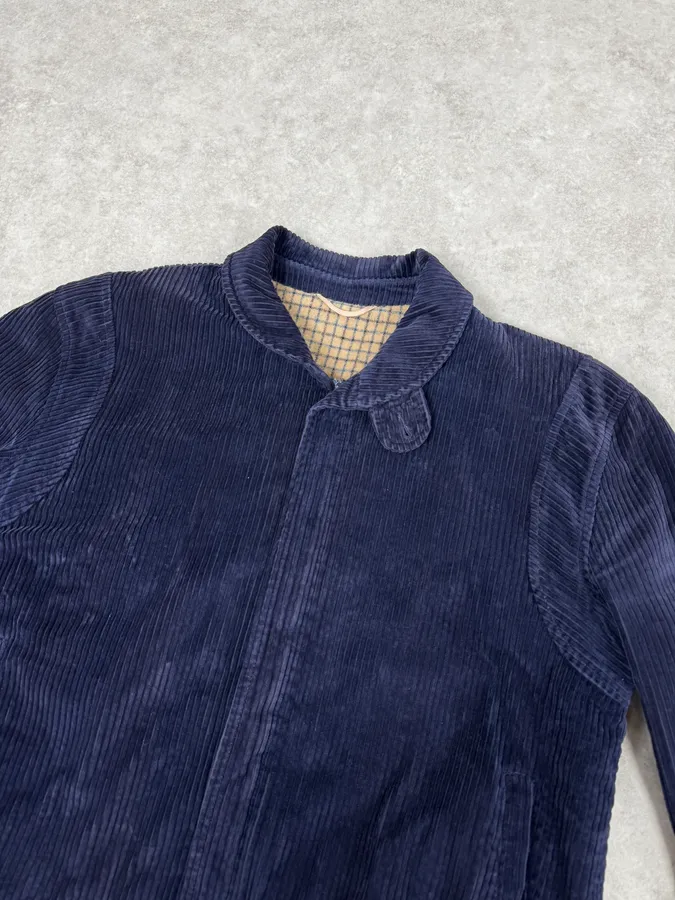 1990s Valentino Navy Corduroy Premium Jacket - Image 5