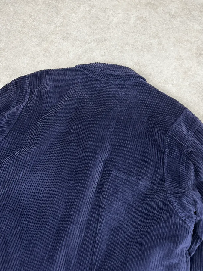 1990s Valentino Navy Corduroy Premium Jacket - Image 7