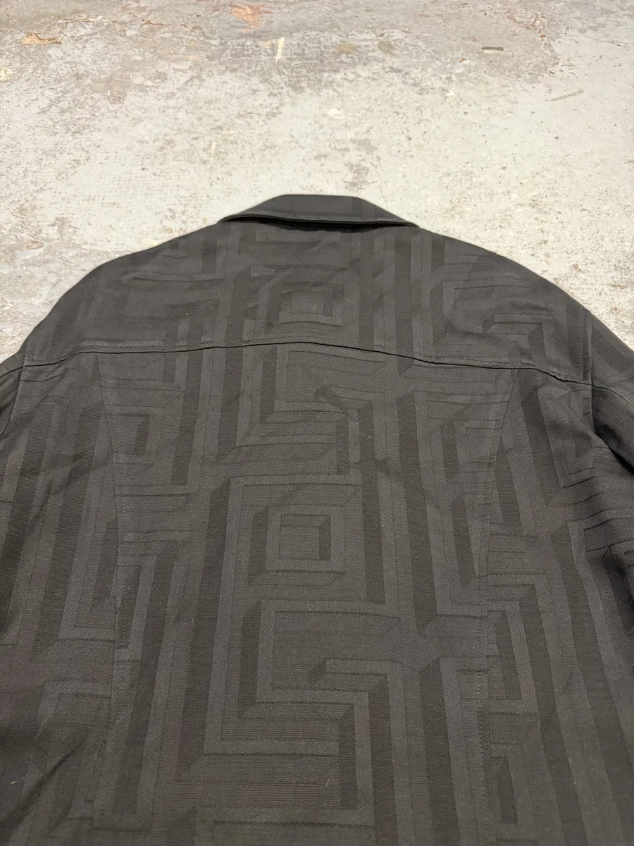 1990s Versace Black Light Geometrical Jacket - Image 13