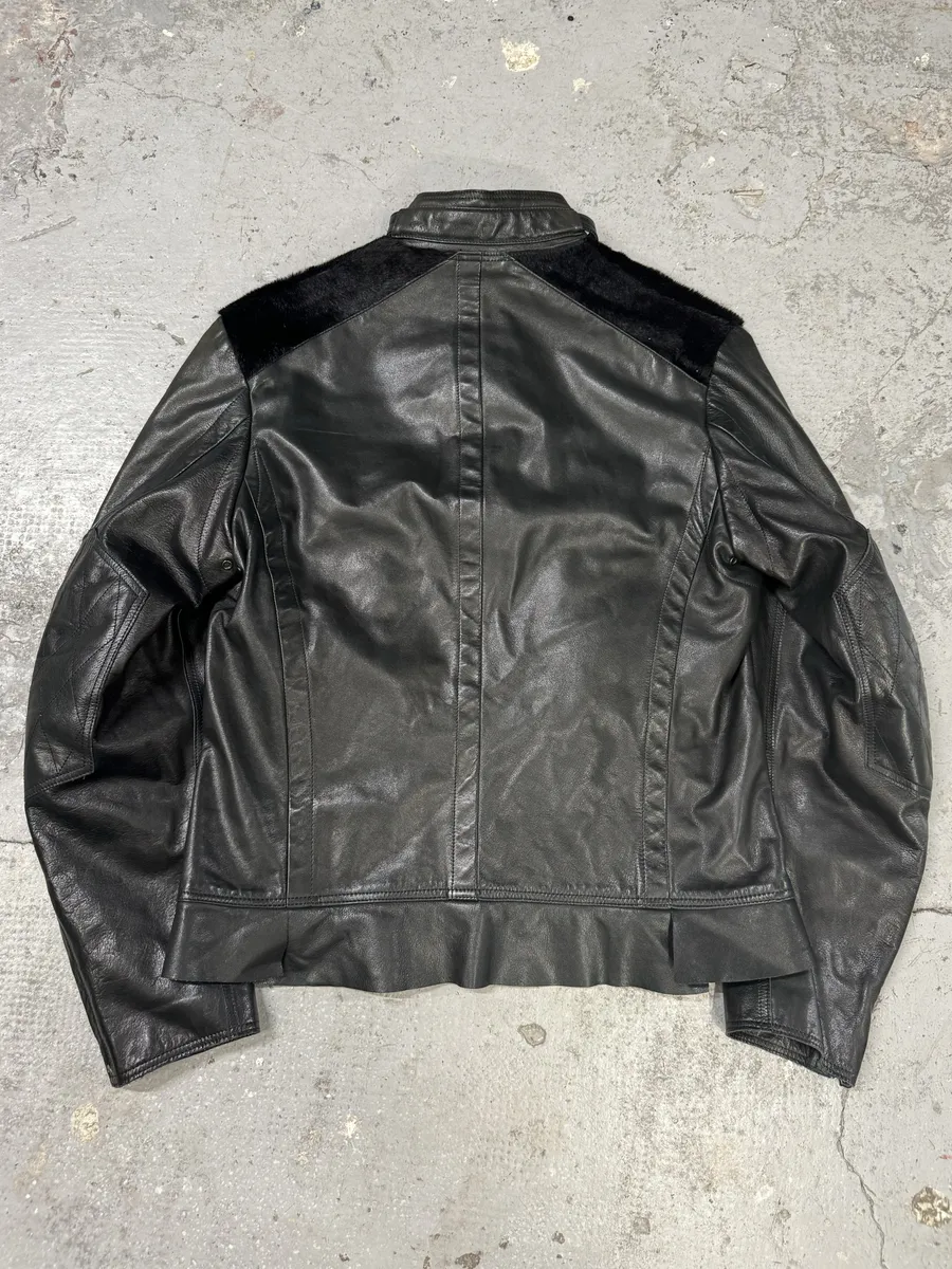 1990s Yohji Yamamoto Ys Black Pony Hair Leather Jacket - Image 2