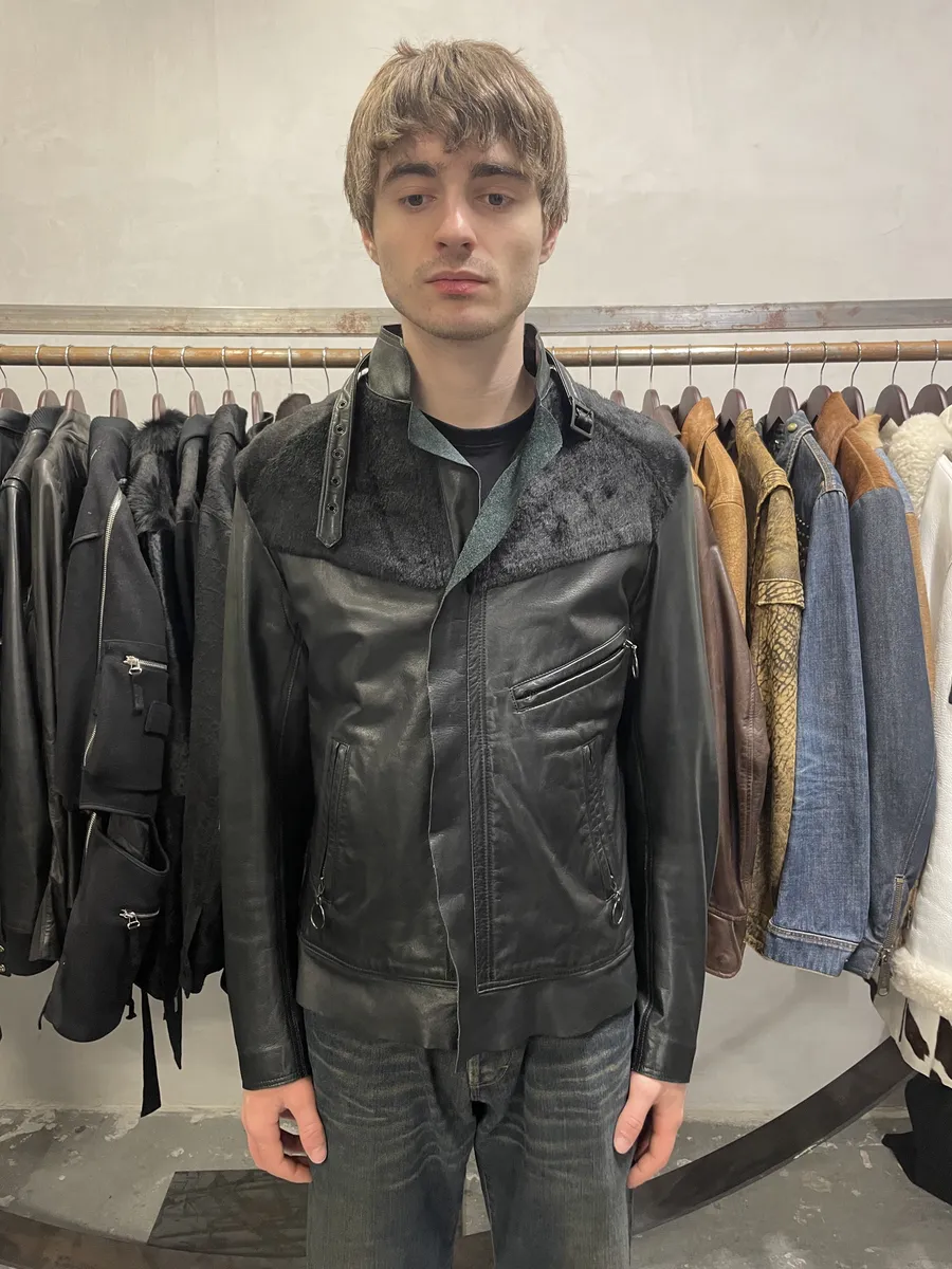 1990s Yohji Yamamoto Ys Black Pony Hair Leather Jacket - Image 3