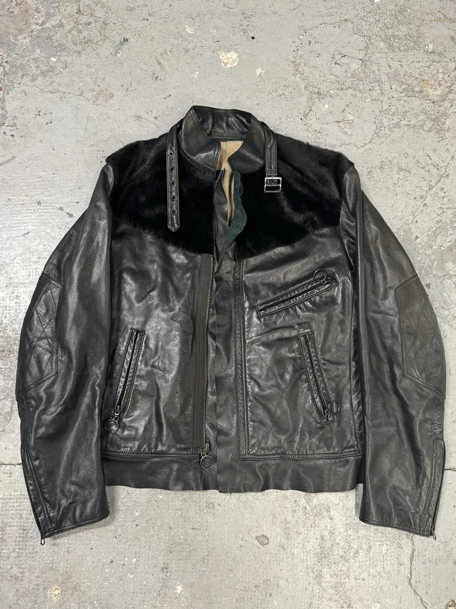 1990s Yohji Yamamoto Ys Black Pony Hair Leather Jacket - Image 4