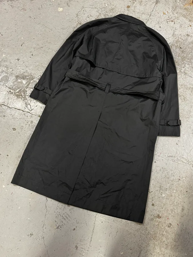 1990s Yves Saint Laurent Black Minimalist Trench Coat - Image 6