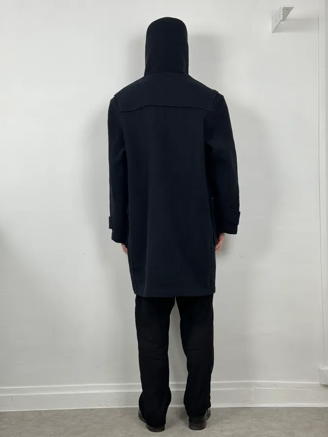 1990s Yves Saint Laurent Classy Dark Navy Wool Duffle Coat - Image 3