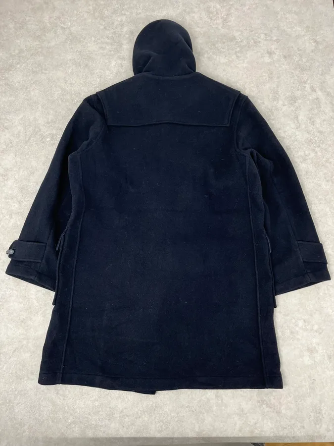 1990s Yves Saint Laurent Classy Dark Navy Wool Duffle Coat - Image 7