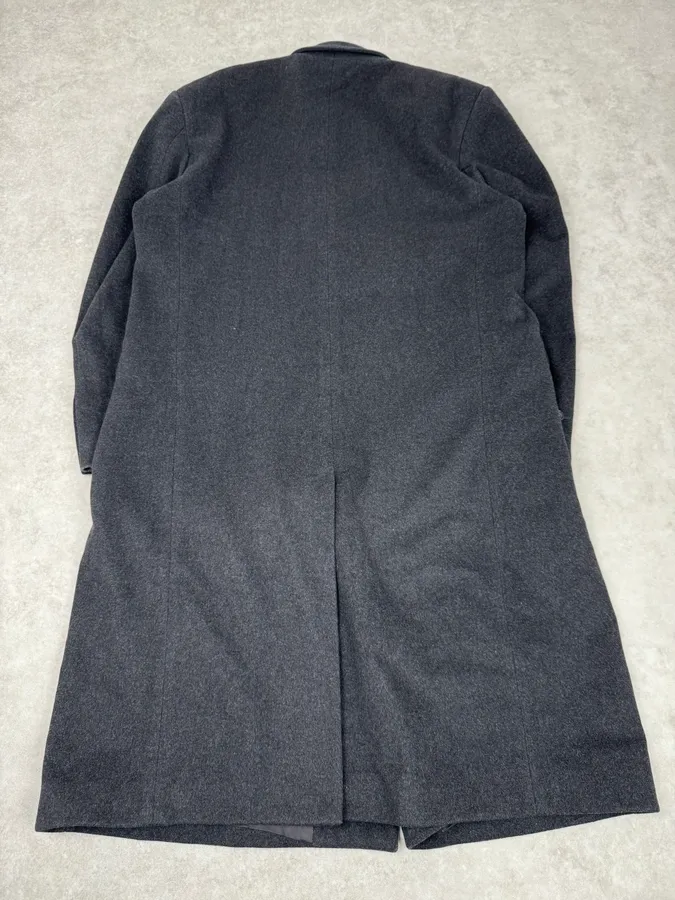 1990s Yves Saint Laurent Grey Wool & Cashmere Trench Coat - Image 7