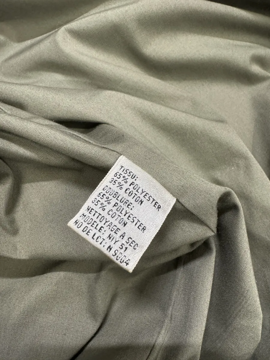 1990s Yves Saint Laurent Olive Buttoned Trench Jacket - Image 12