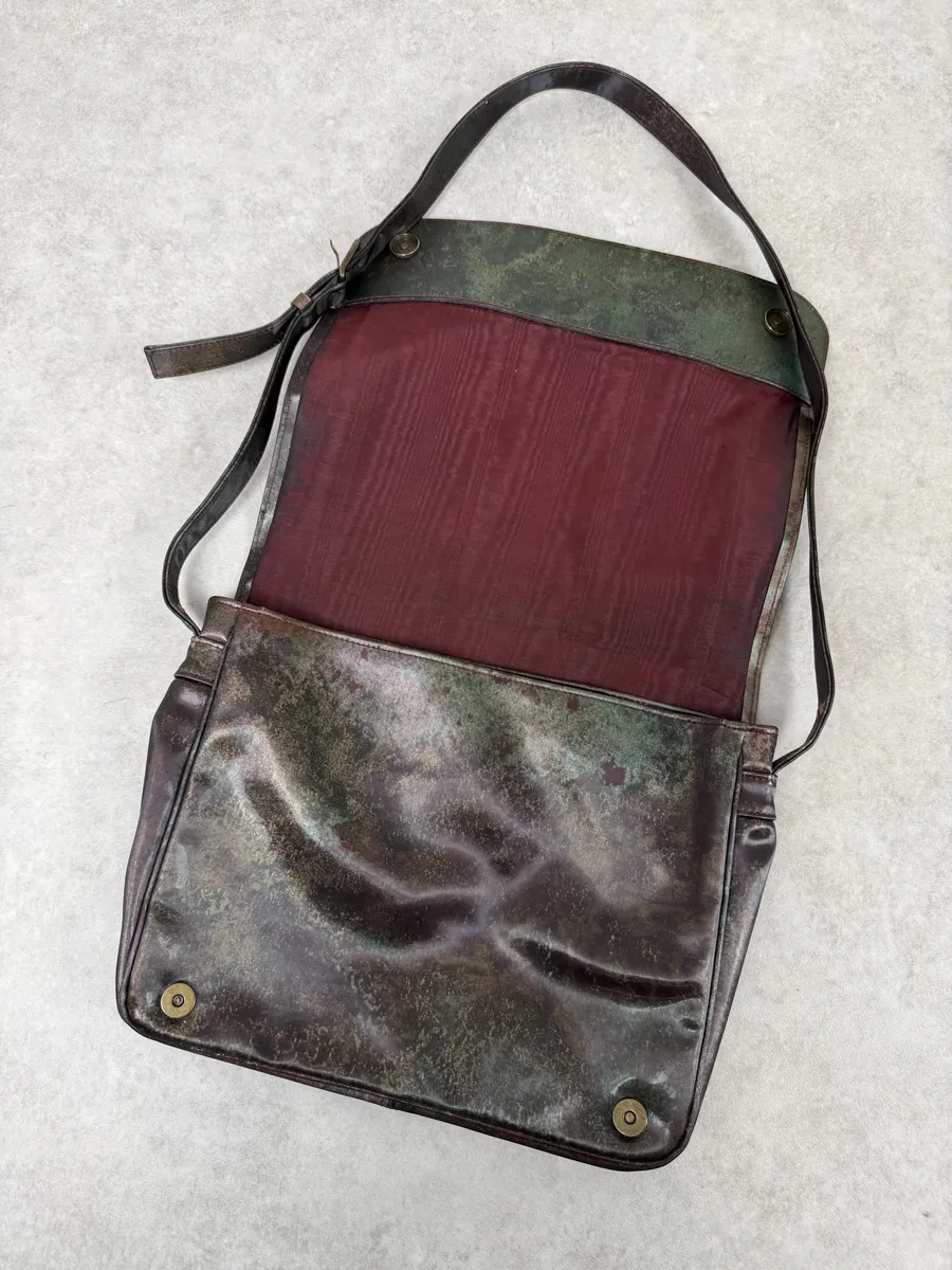 1995 Jean Paul Gaultier World Eroded Satin Shoulder Bag - Image 8