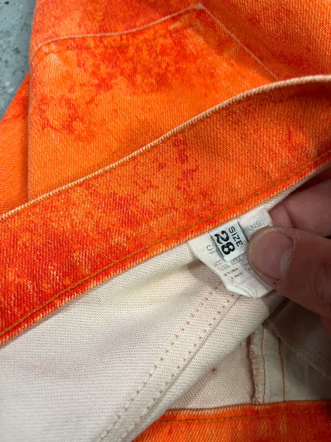 1998 Cavalli Fantasy World Orange Pants - Image 13