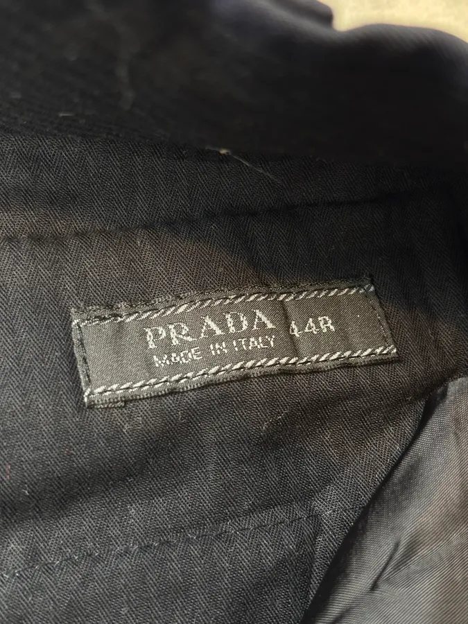 2000 Prada Navy Minimalist Pants - Image 11