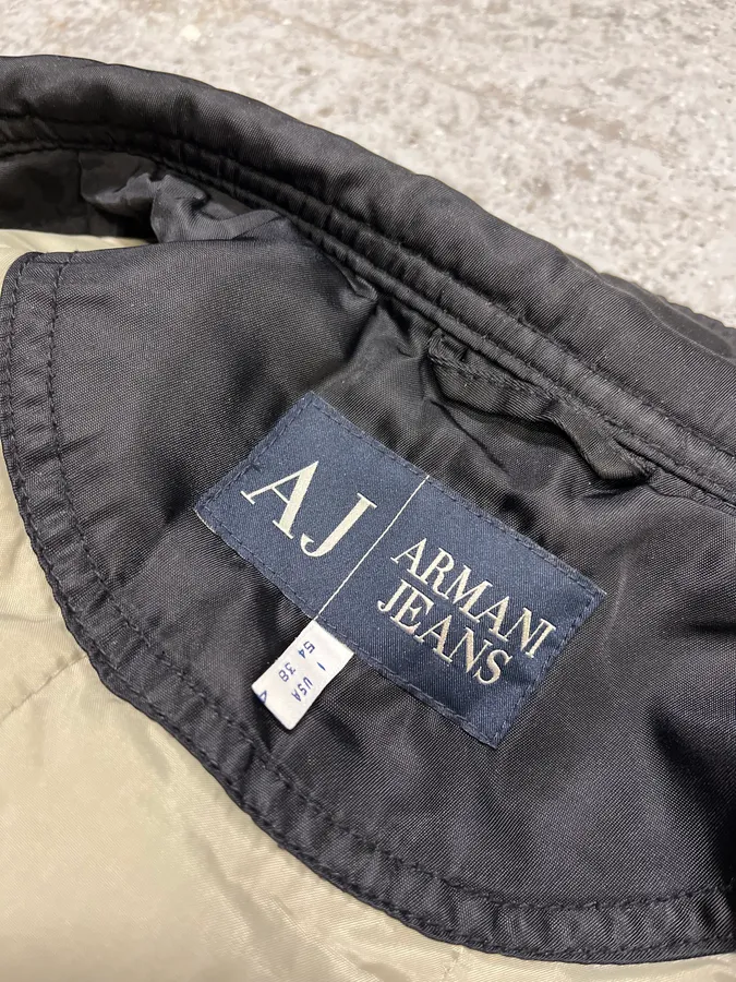 2000 s Armani Black Utility Faded Bomber Jacket - Image 11